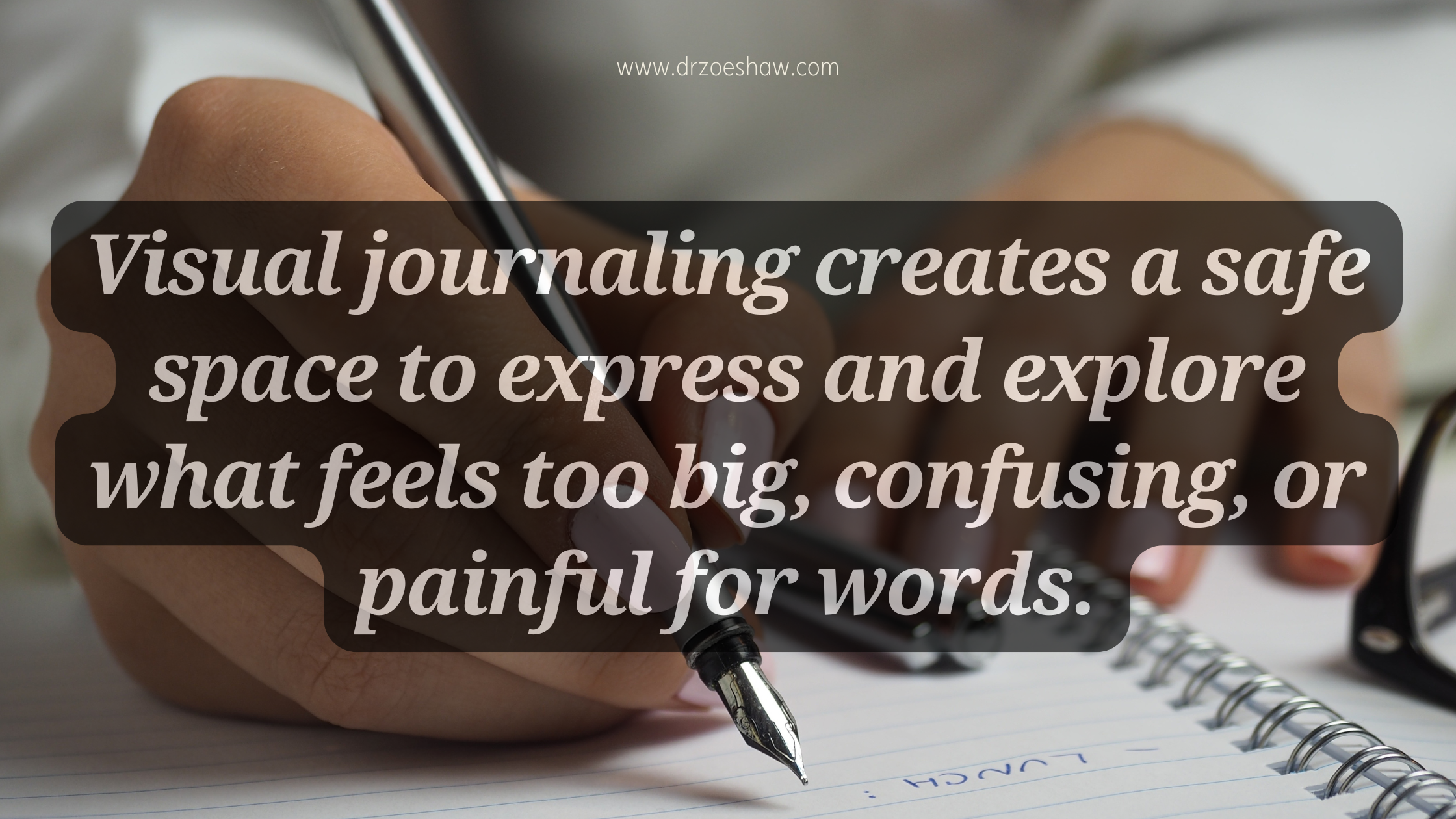 Visual journaling creates a safe space to express and explore what feels too big, confusing, or painful for words.